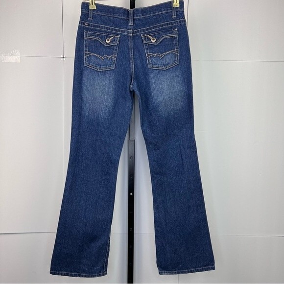 Y2K Cruel Girl Junior14R Bootcut Jeans Blue Mid Rise Western Cowgirl Denim Pants - Picture 2 of 9
